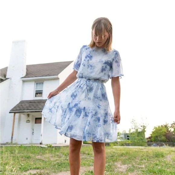 Ivy City Co In the Clouds Flowy Mini Dress size 2XL - Picture 1 of 7
